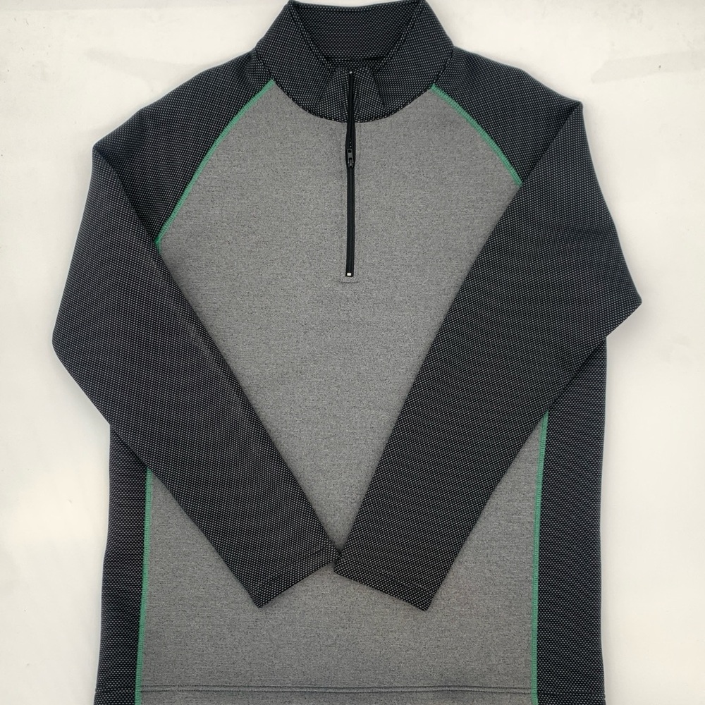 Criquet Grey and Black Men’s Golf Pullover Quarter Zip Size Large
